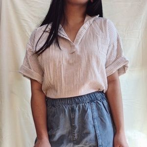 SOLD - LINEN CROP TOP